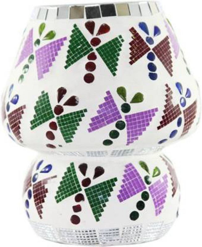 anshlove Ake_Glass_Mosaic_G81 Night Lamp(17.5 cm, Multicolor)