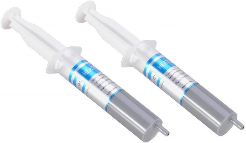 RIVER FOX Thermal Grease Paste Heat Sink Compound for CPU & Chipsets (Grey, Pack of 2) Carbon Based Thermal Paste(30 ml 5 W/mK)