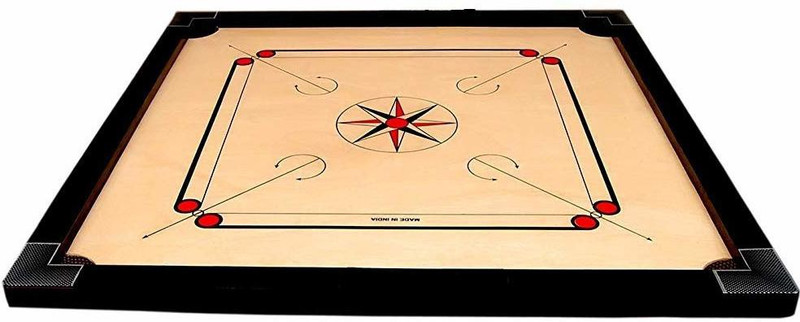 SMT® Full Size(Large) 32' Inch Matte Finish Cut Pocket Carrom Board Board Game