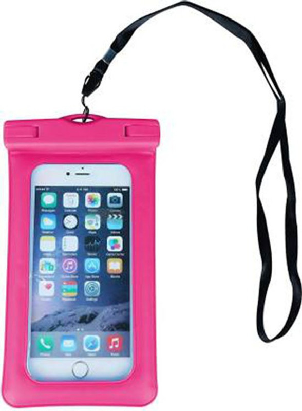 rr design Pouch for Pouch for Waterproof mobile for all Cell Phone dimensions upto 160x80 mm(Pink, Waterproof)