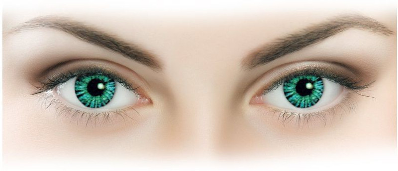 luckshine Turquoise Monthly Disposable Color Lenses with Solution Monthly(0, Colored Contact Lenses, Pack of 1)