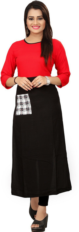 panchani enterprise Festive & Party Self Design Women Kurti(Multicolor)