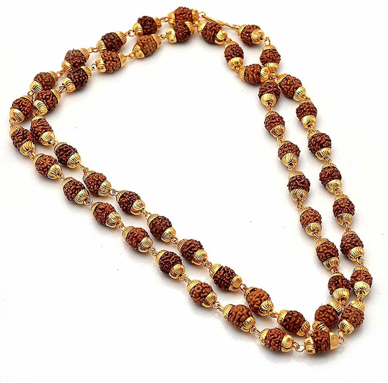 shankhraj mall rudraksha mala Beads Gold-plated Plated Brass Necklace