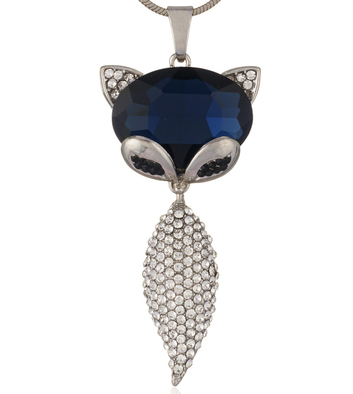 aksma BLUE OWL Metal Necklace