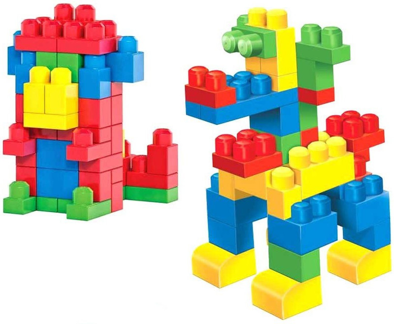 allmusic 100 Pcs Plastic Building Blocks, Early Creative Learning Educational Toy For Kids Puzzle Assembling Building Toy Set(100 Pieces)