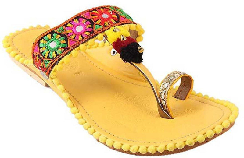 ladies yellow flats