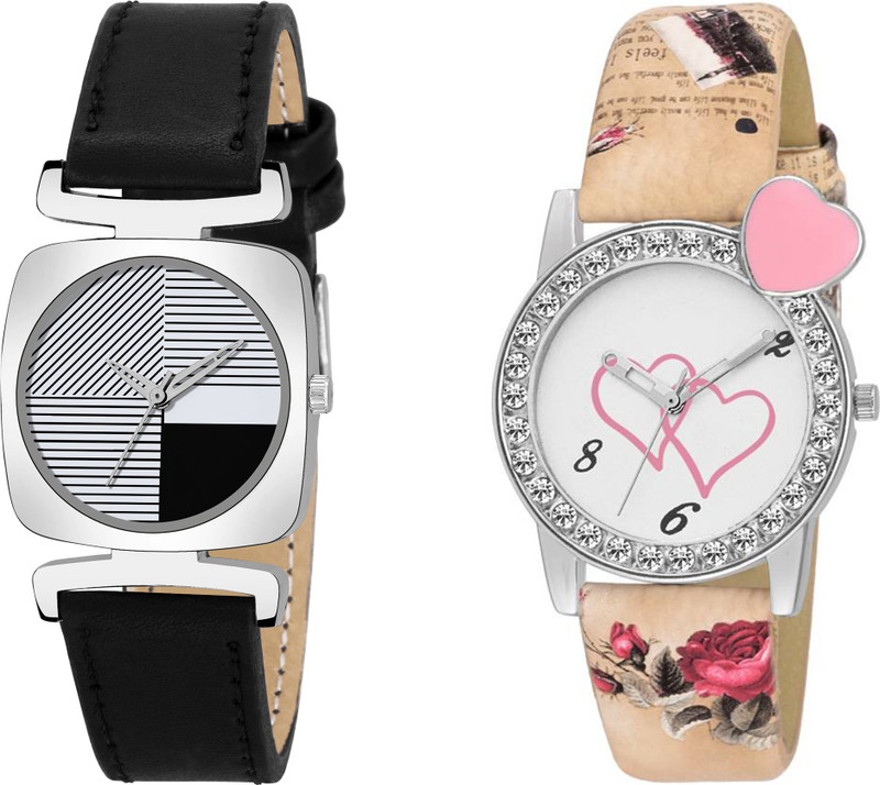 domet Combo Pack 2 Strap UU~20 Women And Girls Analog Watch  - For Women