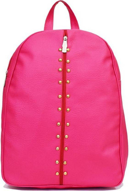 coldfield PU Leather Backpack School Bag Student Backpack Women Travel bag 6 4.5 L Backpack(Pink)