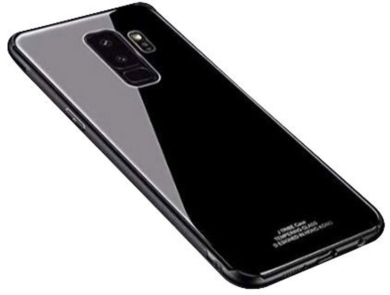 ferry cherry Back Cover for Samsung Galaxy A6 Plus - 9H Toughened Glass TPU Bumper Back Cover for Samsung Galaxy A6 Plus(Glass Back SAMA6+ Black, Shock Proof)