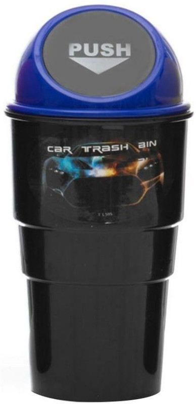 fayby Mini Car Trash Bin Can Holder Dustbin, Blue Plastic Dustbin(Grey)