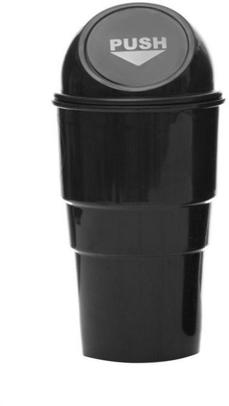 fayby Mini Car Trash Bin Can Holder Dustbin, Black Plastic Dustbin(Blue)
