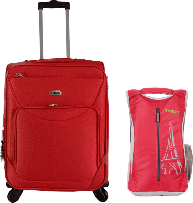 Timus Cabin Suitcase, Backpack Combo(Red)