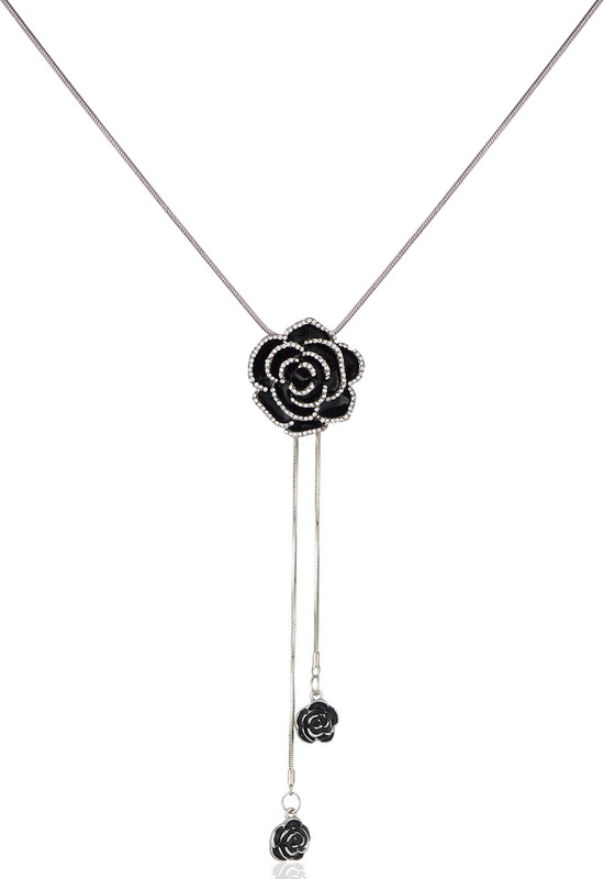 aksma BLACK ROSE Metal Necklace