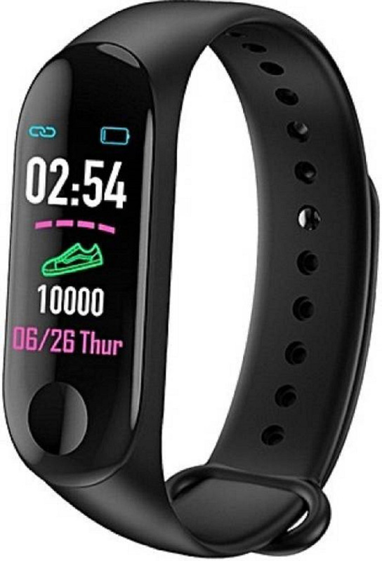sellerzone Bluetooth Smart Watch Fitness Band(Black Strap, Size : Medium)