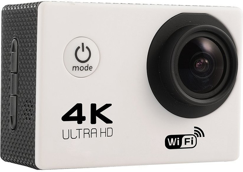 Lizzie 4K WiFi Ultra HD 30m Waterproof Sport Camera, Remote Control Camera Sports and Action Camera(White, 16 MP)