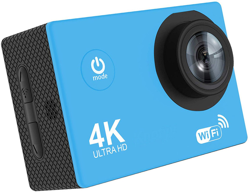 Lizzie Action Camera 4K Wi-Fi 16 MP with High Speed Shooting and Definition Equipped, Durable Waterproof to 30 m Sports and Action Camera(Blue, 16 MP)