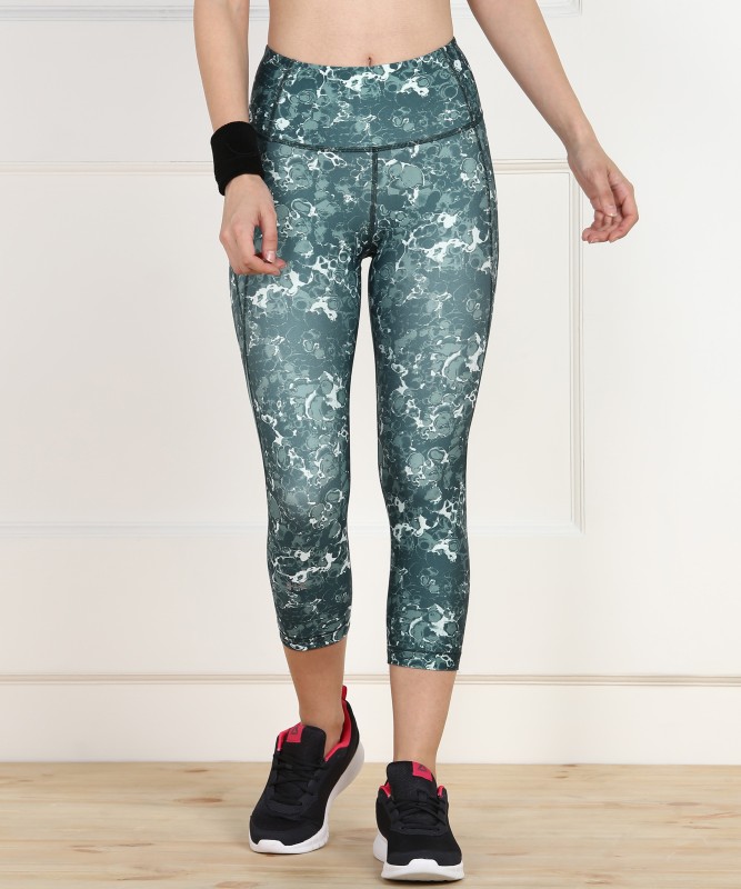 Under Armour Printed Women Green Tights