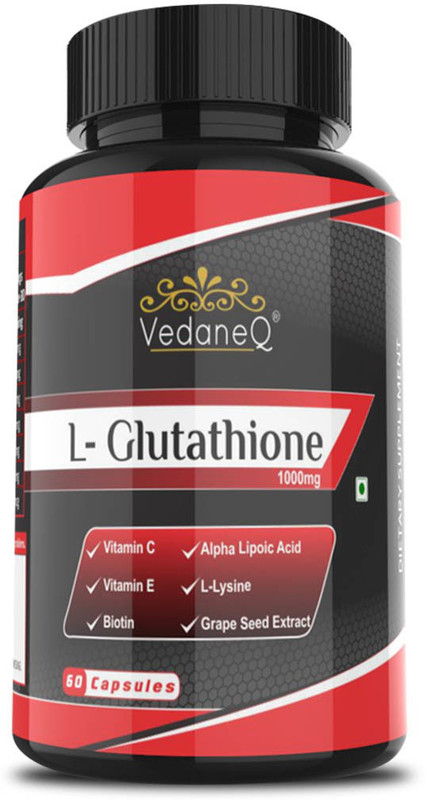 Vedaneq L Glutathione 1000mg Biotin Supplement 60 Capsules 60 No