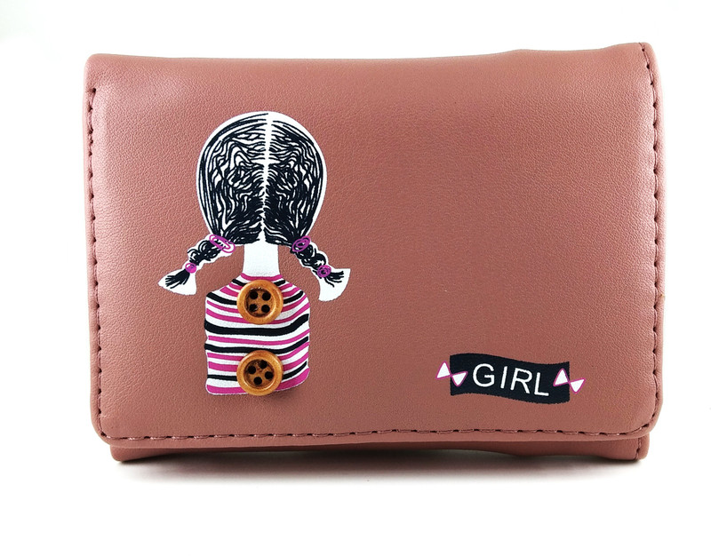 b4bags Girls Blue Artificial Leather Wallet(6 Card Slots)