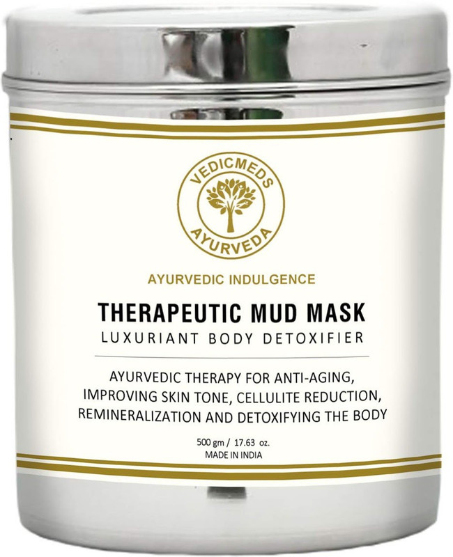 vedicmeds ayurveda Therapeutic Mud Mask : Luxuriant Body Detoxifier for Anti-Aging(500 g)