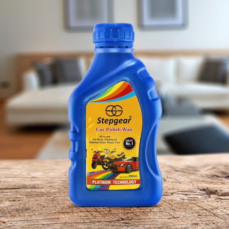 stepgear Liquid Car Polish for Dashboard, Windscreen, Tyres, Metal Parts, Headlight, Exterior(0.25 ml)