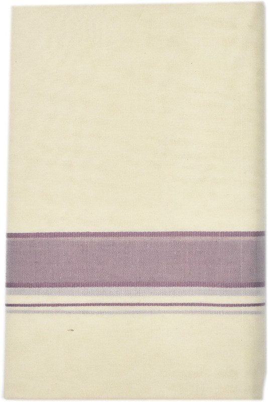 vaishnavi fashion ure Balaramapuram Cotton Beige Mundu/Dhoti With Grayish Blue Border. Woven Men Dhoti