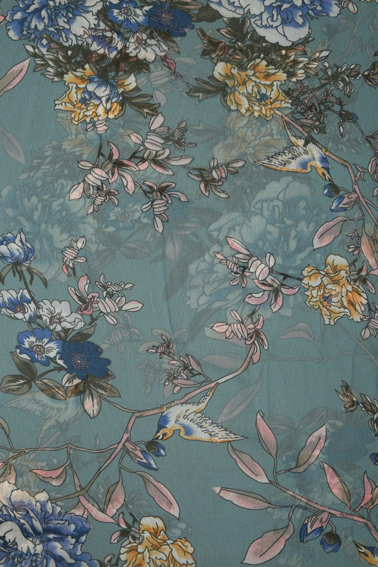 gleamberry Crepe Printed Kurta Fabric(Unstitched)