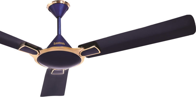 santosh Avensor 48 Inch High Speed Metallic Color Ceiling Fan 0 mm Energy Saving 3 Blade Ceiling Fan(Metallic Blue, Pack of 2)