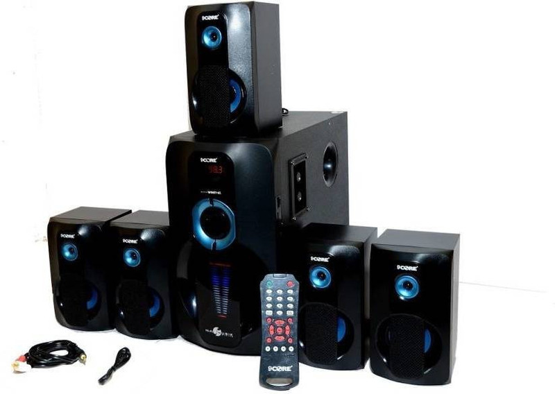 9 core HT-1007 HI BASS HOME THEATRE 5.1 Bluetooth Home Theatre(Black, 5.1 Channel)