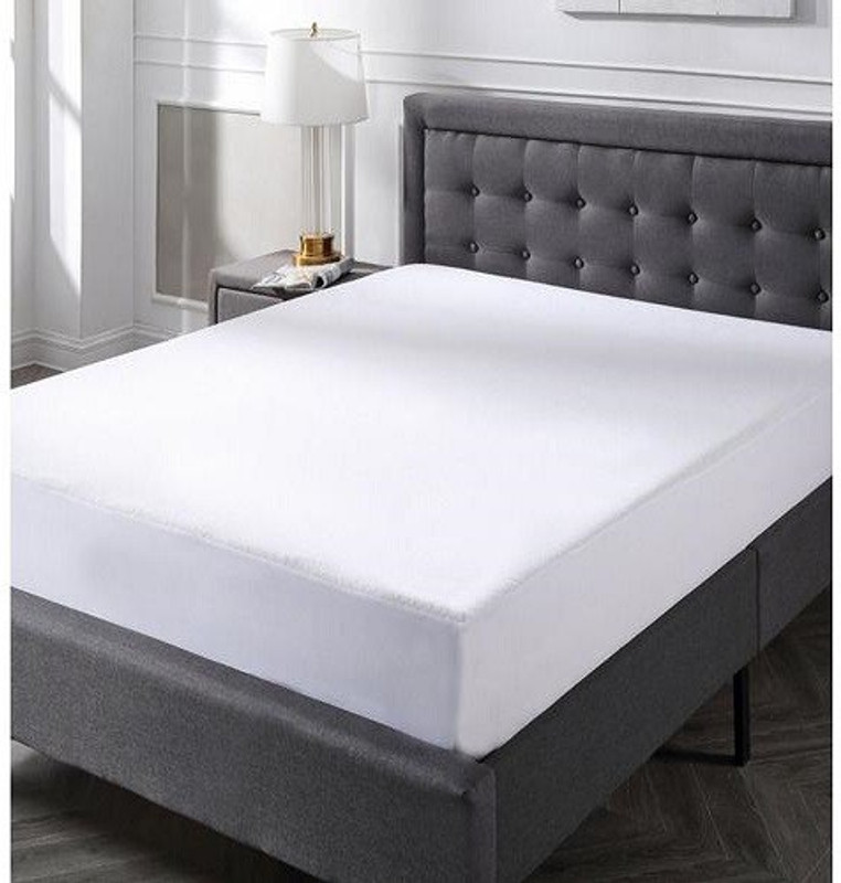 bliss sleep Fitted King Size Waterproof Mattress Protector(White)