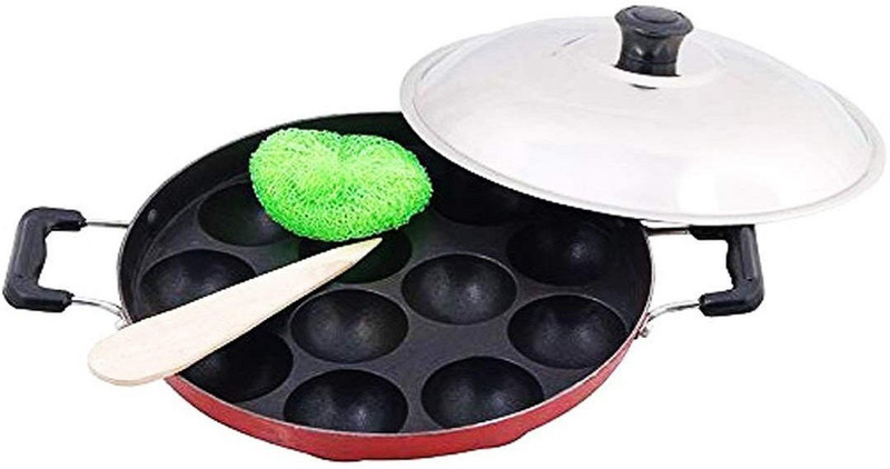 udaan pot_pan Paniyarakkal with Lid(Aluminium, Non-stick)