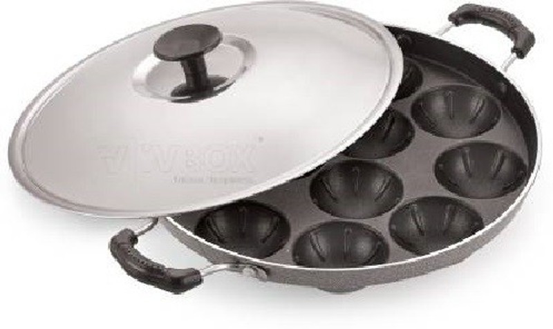 udaan UDAAN Non Stick Grill Design 12 Cavity Appam Patra/Appam Maker With Lid, Hammer Tone Coating Paniyarakkal with Lid (Aluminium, Non-stick) Paniyarakkal with Lid(Aluminium, Non-stick)