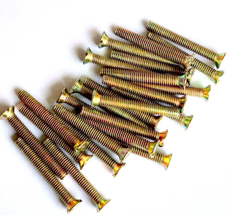 burhani tools Carbon Steel Flat Head Machine Screw(4 mm Pack of 48)