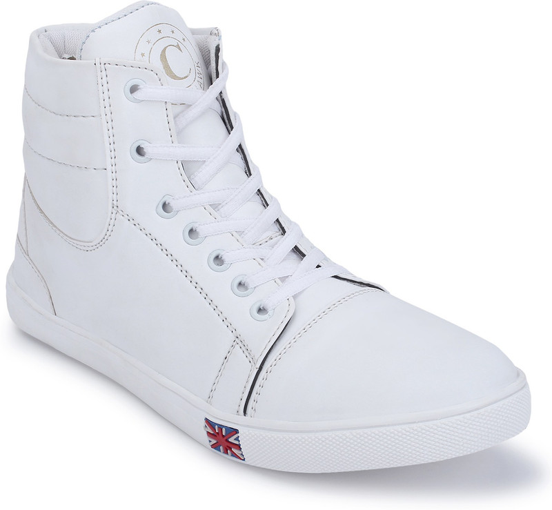 White high ankle 2024 sneakers for men