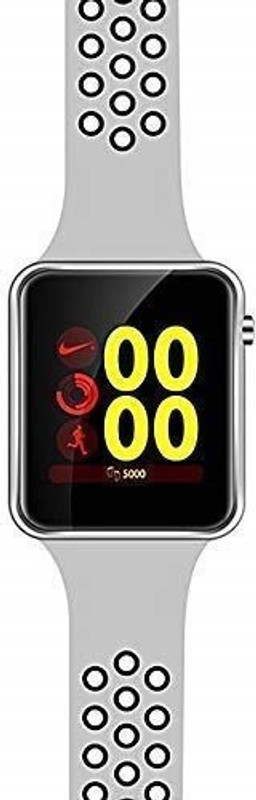 jerk M3 Bluetooth Smart Watch BLACK Smartwatch(White Strap FREE SIZE)