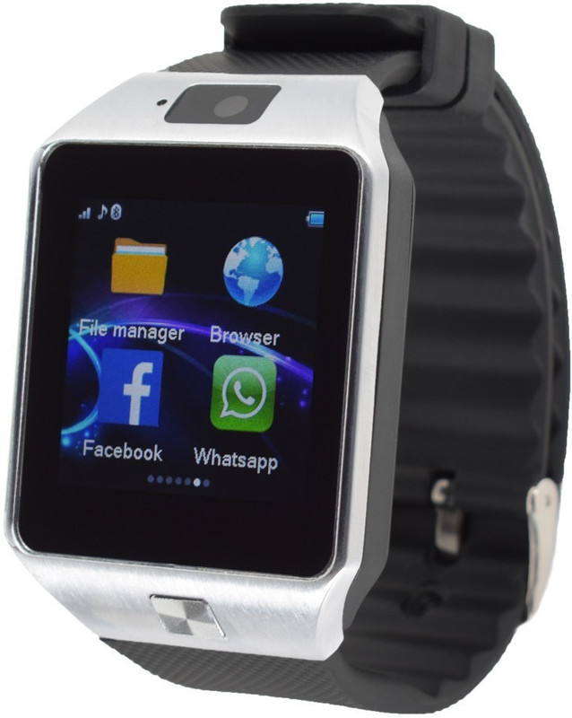 ewell touchscreen with calling,Sim support Smartwatch(Black Strap free size)