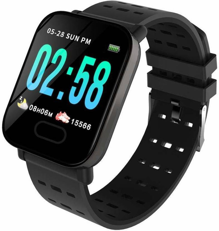 st trendz A6 Smartwatch(Black Strap FREE SIZE)
