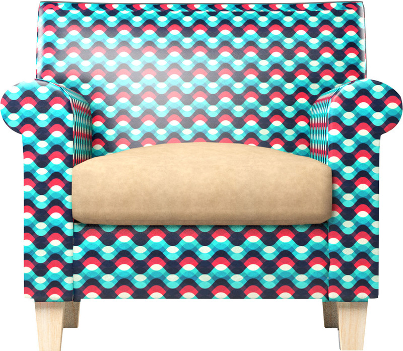 fizdi Leatherette 1 Seater  Sofa(Finish Color - Blue)