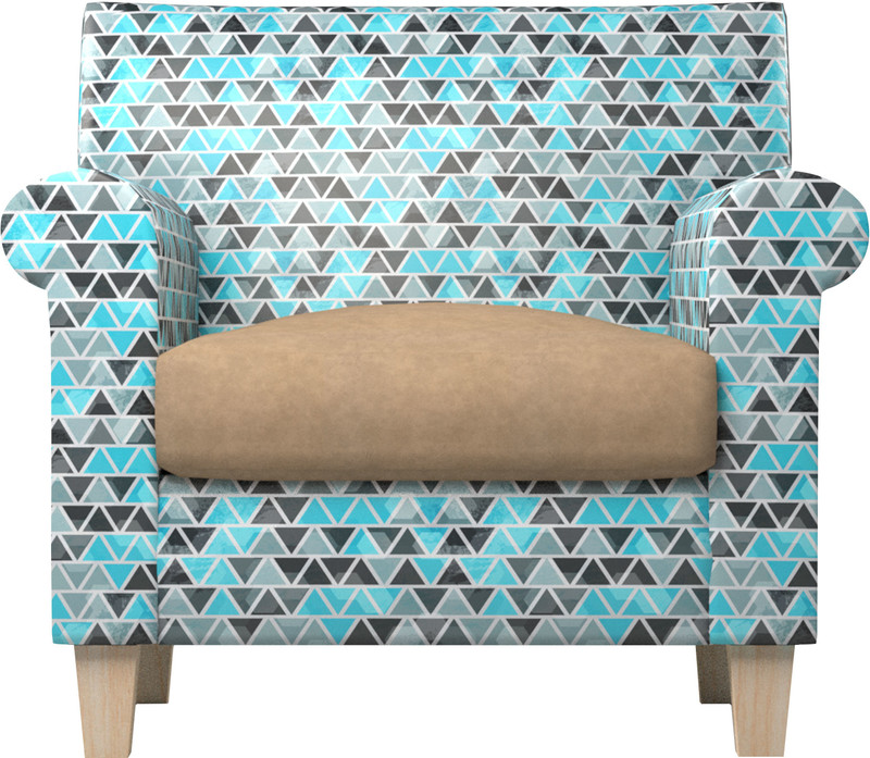 fizdi Leatherette 1 Seater  Sofa(Finish Color - Blue)