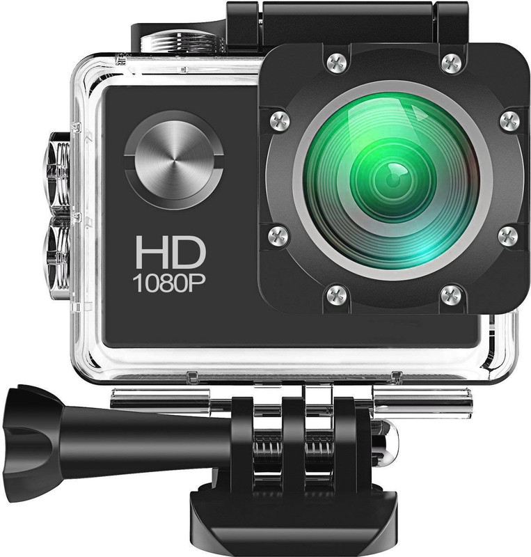 SHIANK ACTION SHOOT ACTION CAMERA 1080P WITH 12MP AND UNDER WATER HD CLEAR PHOTOGHRAPHY SPORTS CAM 170 DIGREE ULTRA WIDE -ANGLE RECHARGEABLE MOUNTING ACCESSORIES FOR GOOD PHOTO AND PICTURES (BLACK) Sports and Action Camera(Black, 14 MP)