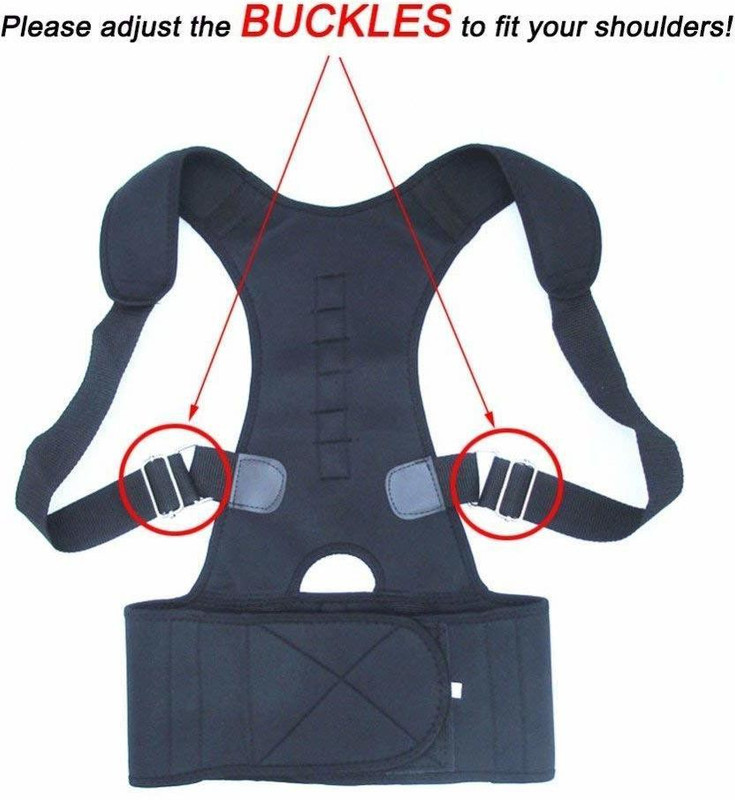 3mads Real Doctor Effective Comfortable Adjustable Back Support(Black)