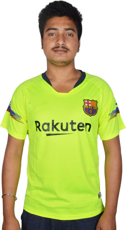 sportzdeal Printed Men V Neck Light Green T-Shirt