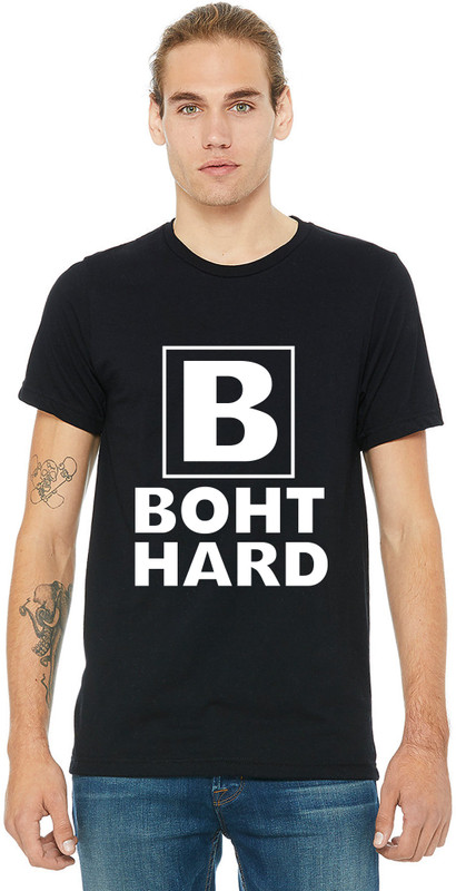 emmature Typography Men Round Neck Reversible Black T-Shirt