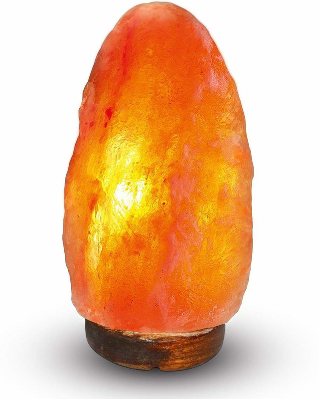spendiff Himalayan Rock Salt Lamp Hand - Carved Natural Shaped 7-Inch Height 2-3 Kg Natural Air Purifier, for Vastu - Healing - Peace & Harmony Table Lamp(25 cm, Orange)