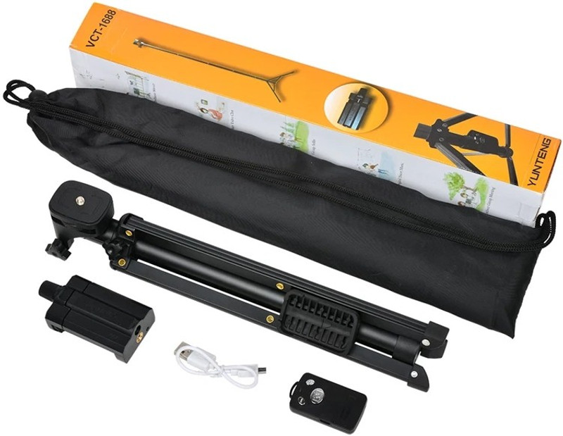 dingbang 3 in 1 yungteng bluetooth remote shutter portable mini table tripod Tripod, Monopod(Black, Supports Up to 1500 g)