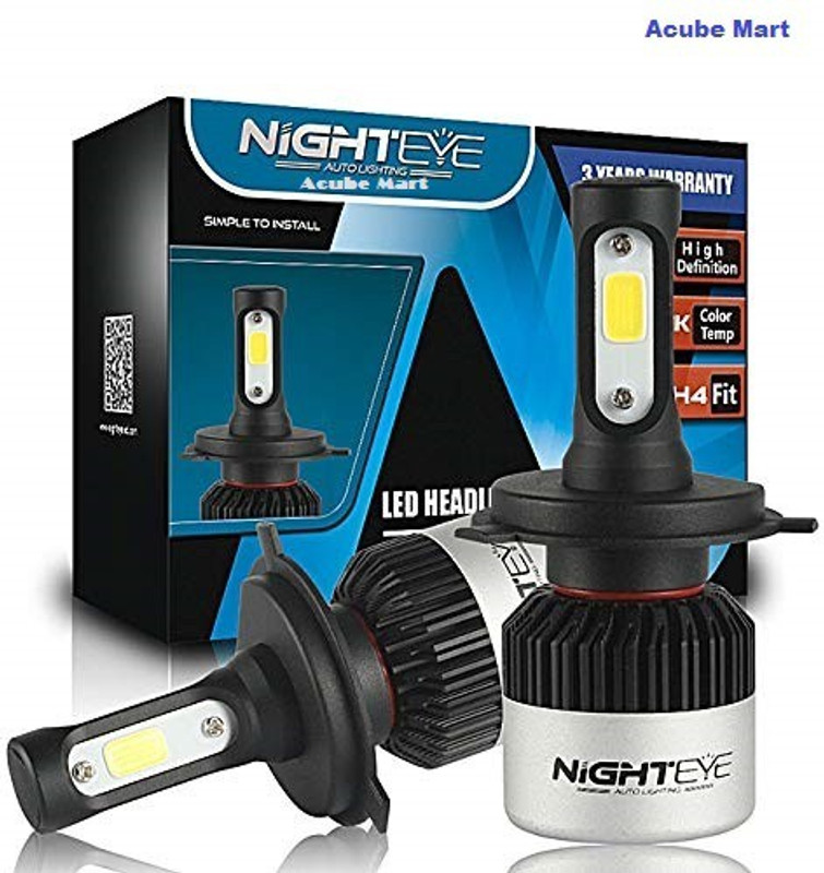 acube mart Headlight LED(Polo GT, WagonR, Creta, Vespa SXL 150, Eon, Kwid, Xylo, Swift Dzire, Santro, Alto, Bullet 350, Universal For Bike, Pack of 2)