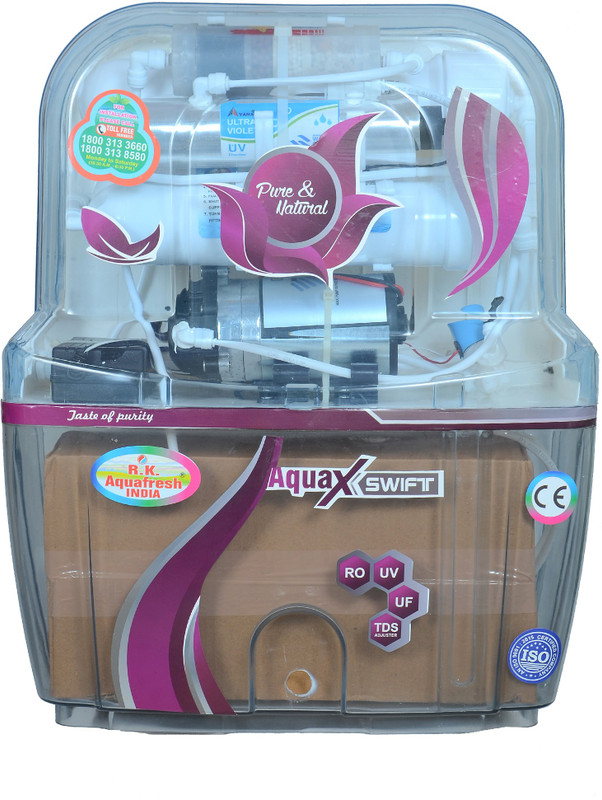 R.K. AQUA FRESH INDIA ZX-ADVANCED 12 L RO + UV + UF + TDS Water Purifier(TRANSPARENT CLEAR)