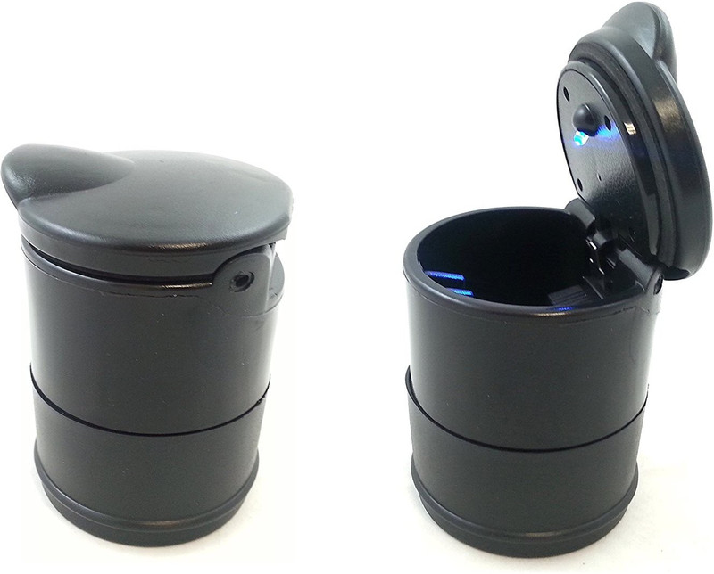 Auto Oprema Auto Oprema Mulitpurpose LED Light Cigarette Mini Dustbin Black Plastic Ashtray(Pack of 1)