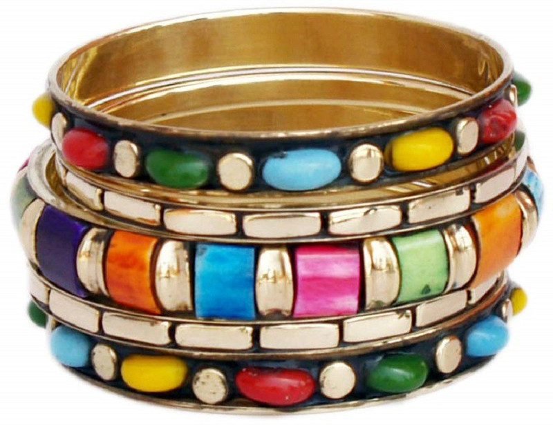 wrist boutique Metal Bangle Set(Pack of 5)