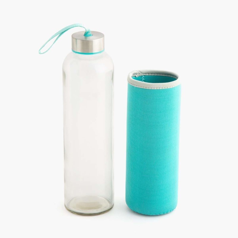 home centre Favola-Cyprus Water Bottle with Pouch 600 ml Bottle(Pack of 1, Blue)